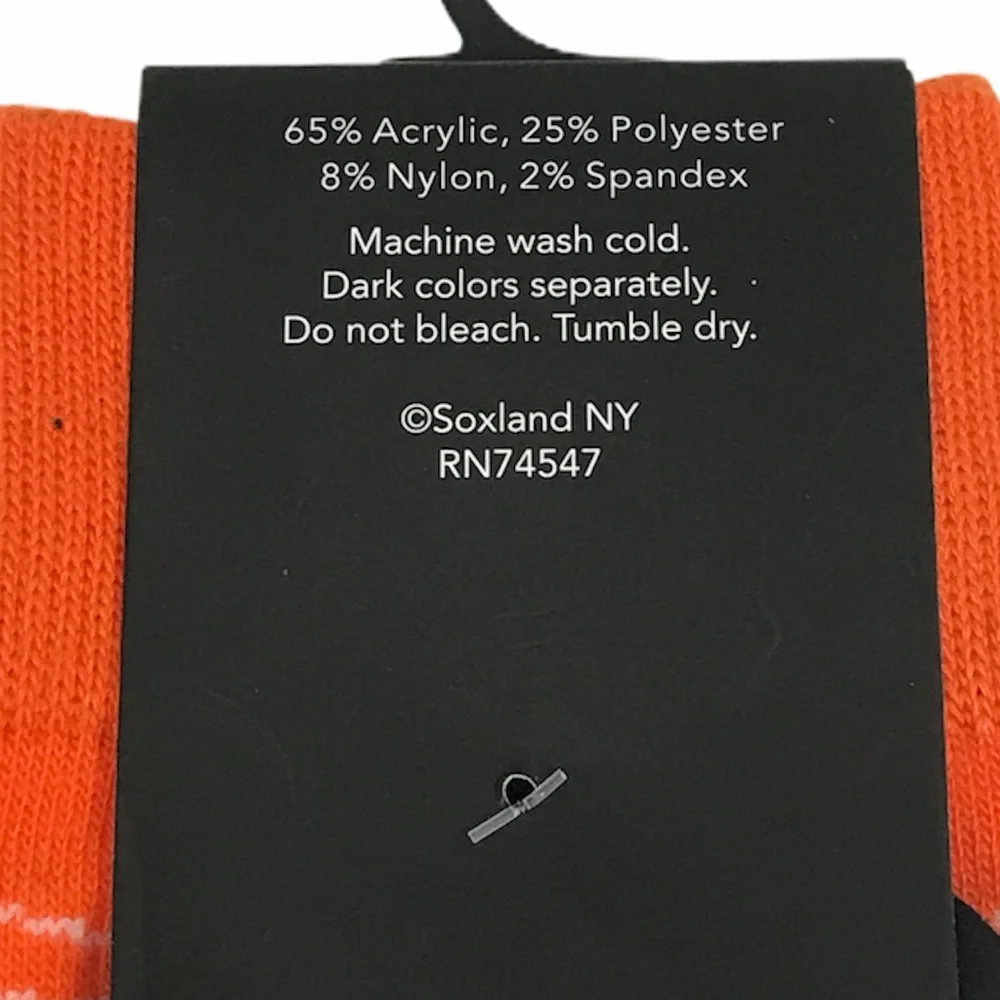 Davco Spider Halloween Socks Orange & Black 6-12